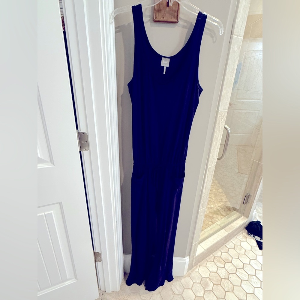 Bobi Navy Blue Sleeveless jumpsuit